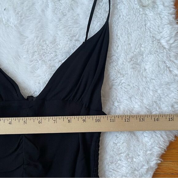 REFORMATION Woman Top Cropped Spaghetti Straps hall top Black size 4 - Picture 8 of 9